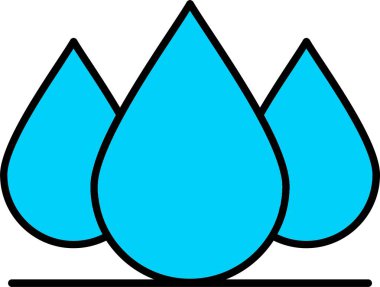 Su Damlası Satırı Simge Tasarımı Dolduruldu