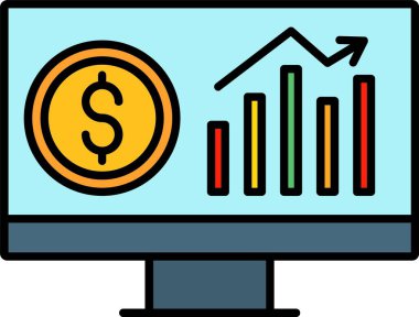 Analitik Satır Doldurulmuş Simge Tasarımı