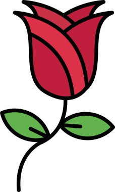 Gül Satırı Doldurulmuş Simge Tasarımı