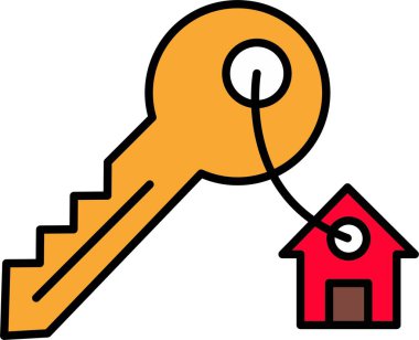 Ev Anahtarı Satırı Simge Tasarımı