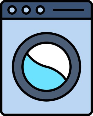Çamaşır Satırı Doldurulmuş Simge Tasarımı
