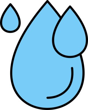 Su Damlası Satırı Simge Tasarımı Dolduruldu