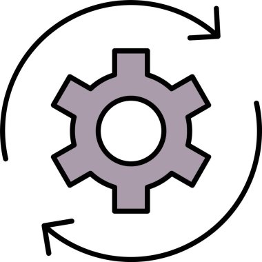 Geri Dönüşüm Satırı Dolu Simge Tasarımı