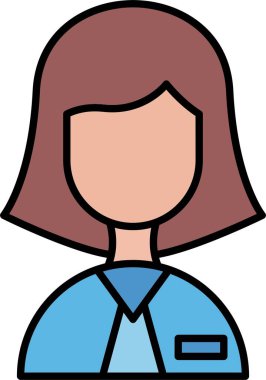 Bayan Öğretmen Satırı Simge Tasarımı