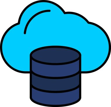 Simge Tasarımı Doldurulmuş Bulut Veri Satırı