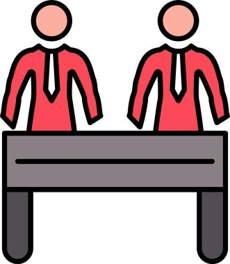 İş İnsanları Satırı Simge Tasarımı