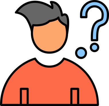 Soru Satırı Doldurulmuş Simge Tasarımı