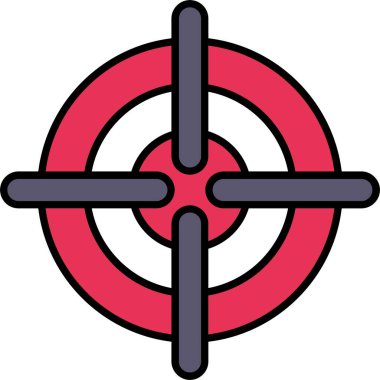 Hedef Satır Doldurulmuş Simge Tasarımı