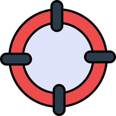 Hedef Satır Doldurulmuş Simge Tasarımı