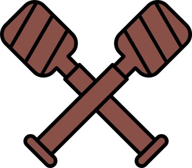 Kürek Satırı Doldurulmuş Simge Tasarımı