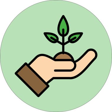 Bitki Satırı Doldurulmuş Simge Tasarımı Kaydet