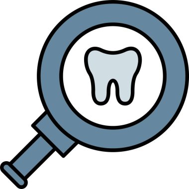 Diş Sağlama Satırı Simge Tasarımı Dolduruldu