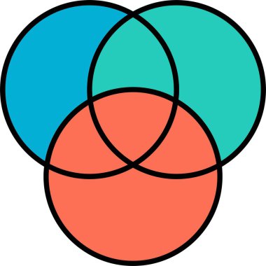 Diyagram Satırı Doldurulmuş Simge Tasarımı