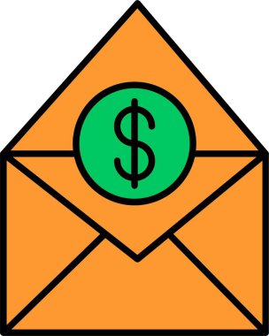 Maaş Posta Satırı Simge Tasarımı Dolduruldu