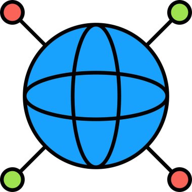 İnternet Satırı Doldurulmuş Simge Tasarımı