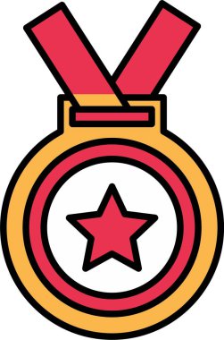 Madalya Satırı Doldurulmuş Simge Tasarımı