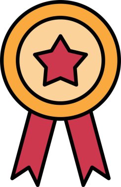 Madalya Satırı Doldurulmuş Simge Tasarımı