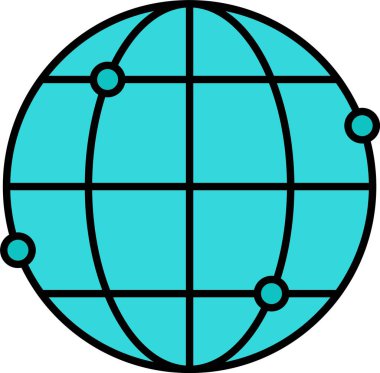 Dünya Satırı Doldurulmuş Simge Tasarımı