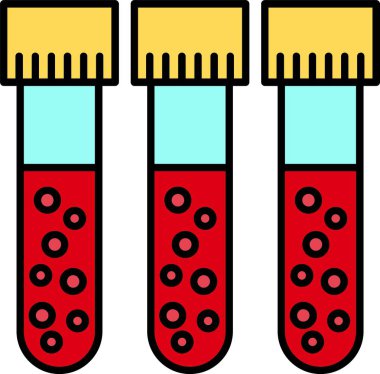 Kan Test Satırı Doldurulmuş Simge Tasarımı