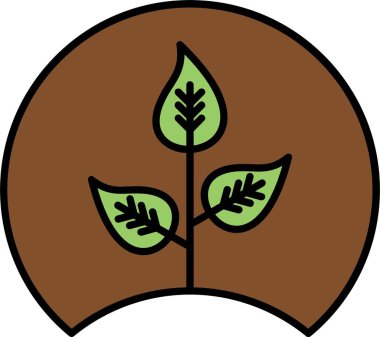 Eco Sprout Satırı Simge Tasarımı Dolduruldu