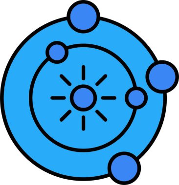 Güneş Sistemi Satırı Simge Tasarımı