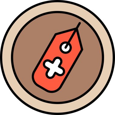 Etiket Satırı Doldurulmuş Simge Tasarımı