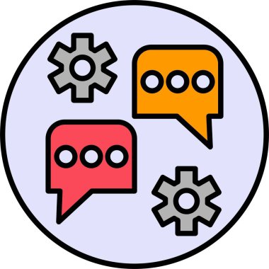 Sohbet Satırı Simge Tasarımı Dolduruldu