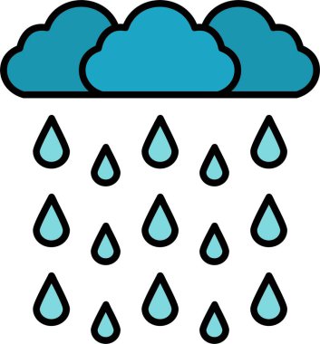 Şiddetli Yağmur Hattı Simge Tasarımı Dolduruldu