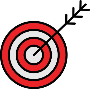 Hedef Satır Doldurulmuş Simge Tasarımı