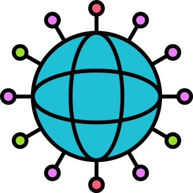 Bağlı Satır Doldurulmuş Simge Tasarımı