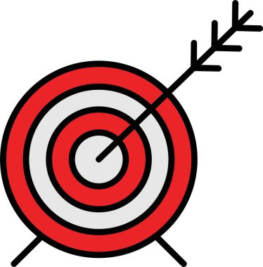 Hedef Satır Doldurulmuş Simge Tasarımı