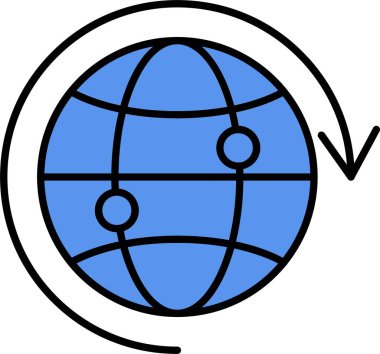 İnternet Satırı Doldurulmuş Simge Tasarımı