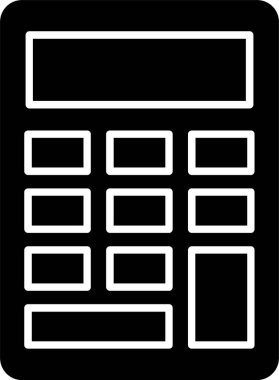 Hesap Makinesi Kabartma Simgesi Tasarımı