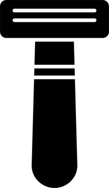 Tıraş Usturası Glifi Simgesi Tasarımı