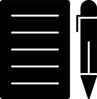 Kalem ve Kağıt Şekil Simgesi Tasarımı