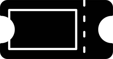 Bilet Glyph Simgesi Tasarımı