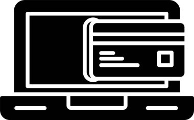 Kredi Kartı Ödeme Glyph Simgesi Tasarımı