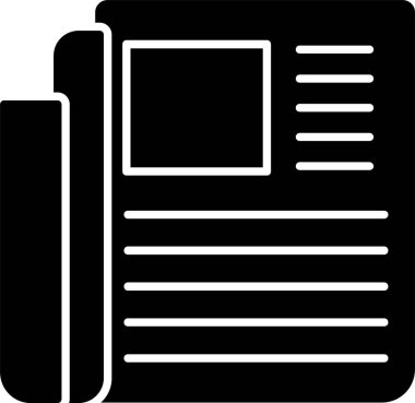 Gazete Kabartma Simgesi Tasarımı