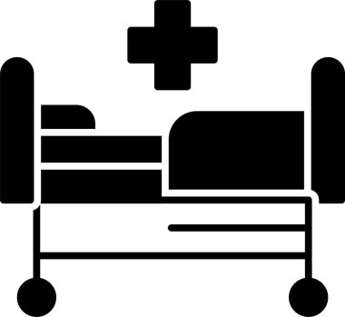 Hastane Yatağı Kabartma Simgesi Tasarımı