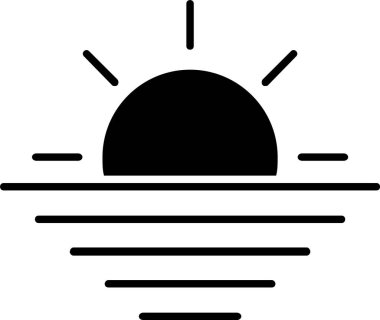 Günbatımı Kabartma Simgesi Tasarımı