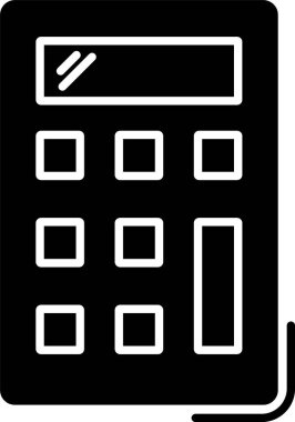 Hesap Makinesi Kabartma Simgesi Tasarımı