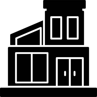 Modern Ev Kabartma Simgesi Tasarımı