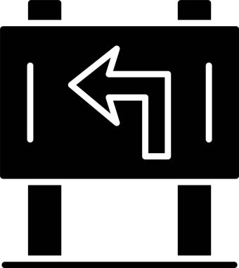 İmza Tahtası Sol Glyph Simgesi Tasarımı