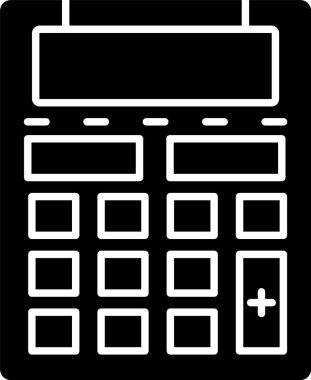 Hesap Makinesi Kabartma Simgesi Tasarımı