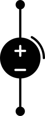 DC Voltaj Kaynağı Kabartma Simgesi Tasarımı