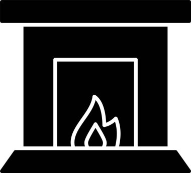 Şömine Kabartma Simgesi Tasarımı