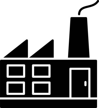 Fabrika glif simgesi tasarım