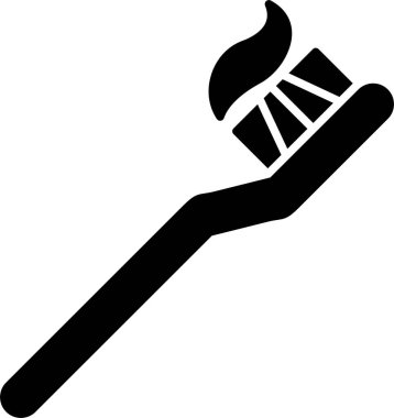 Diş fırçası Kabartma Simgesi Tasarımı