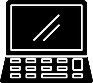 Laptop Glyph Simge Tasarımı