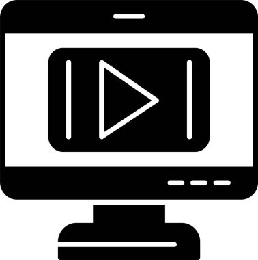 Video Oynatıcı Glyph Simgesi Tasarımı